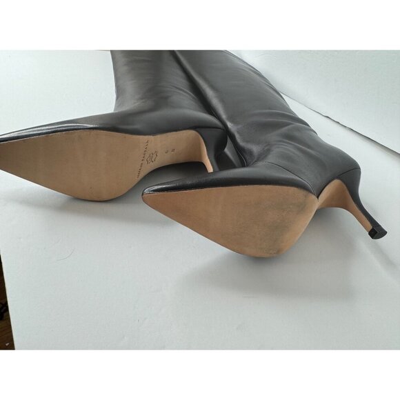 Loeffler Randall Whitney Tall Black Leather Boots Kitten Heel Size 6 NEW - Picture 4 of 6